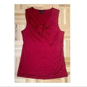 Banana Republic | red sleeveless blouse